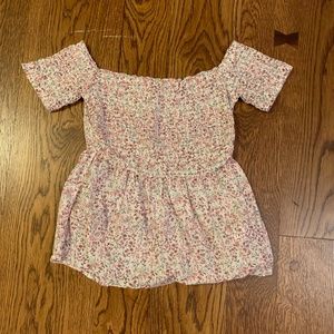 Old Navy Off the Shoulder Flower Patterned Top